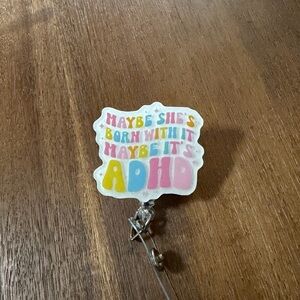 Colorful ADHD Badge Reel